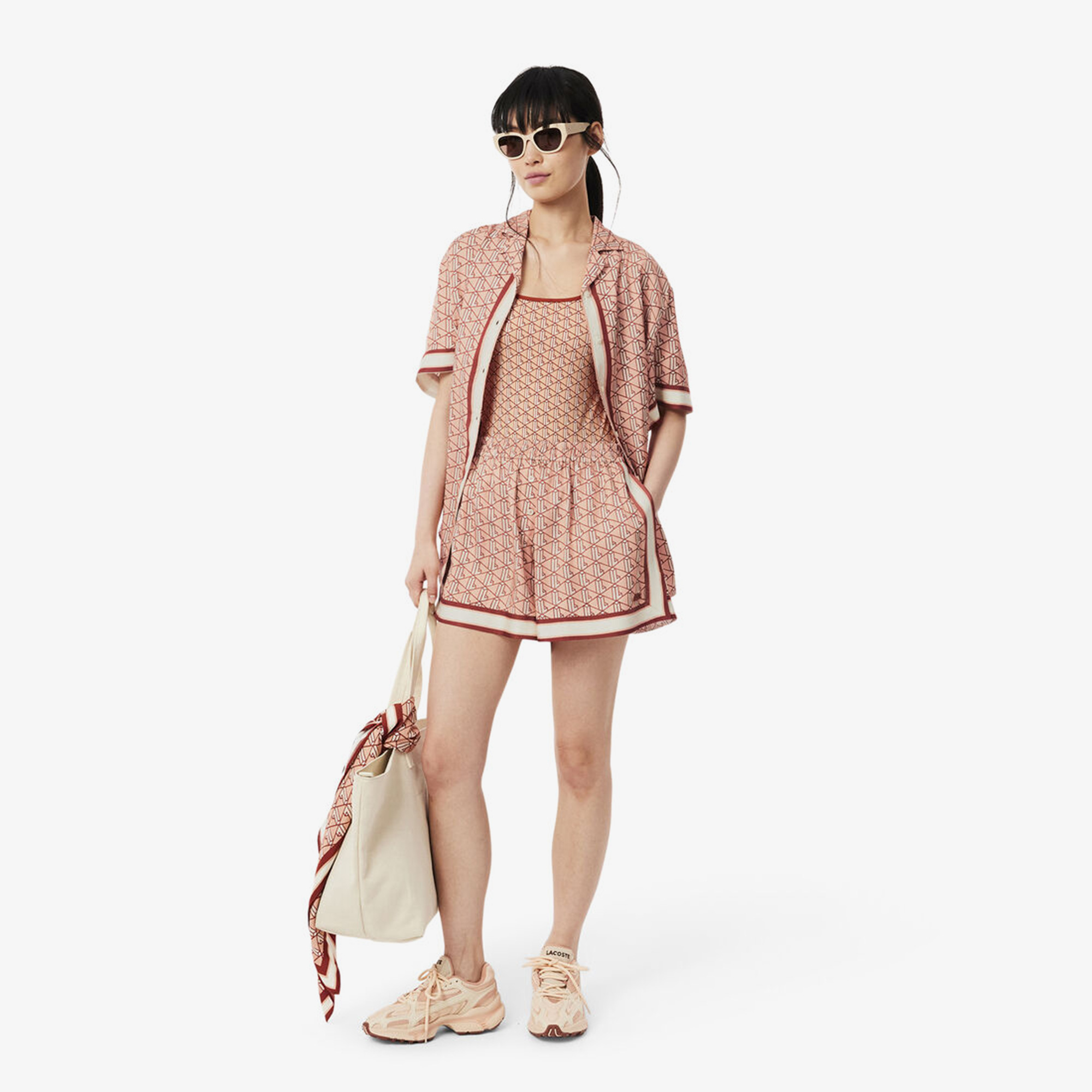  Kadın Monogram Turuncu Şort