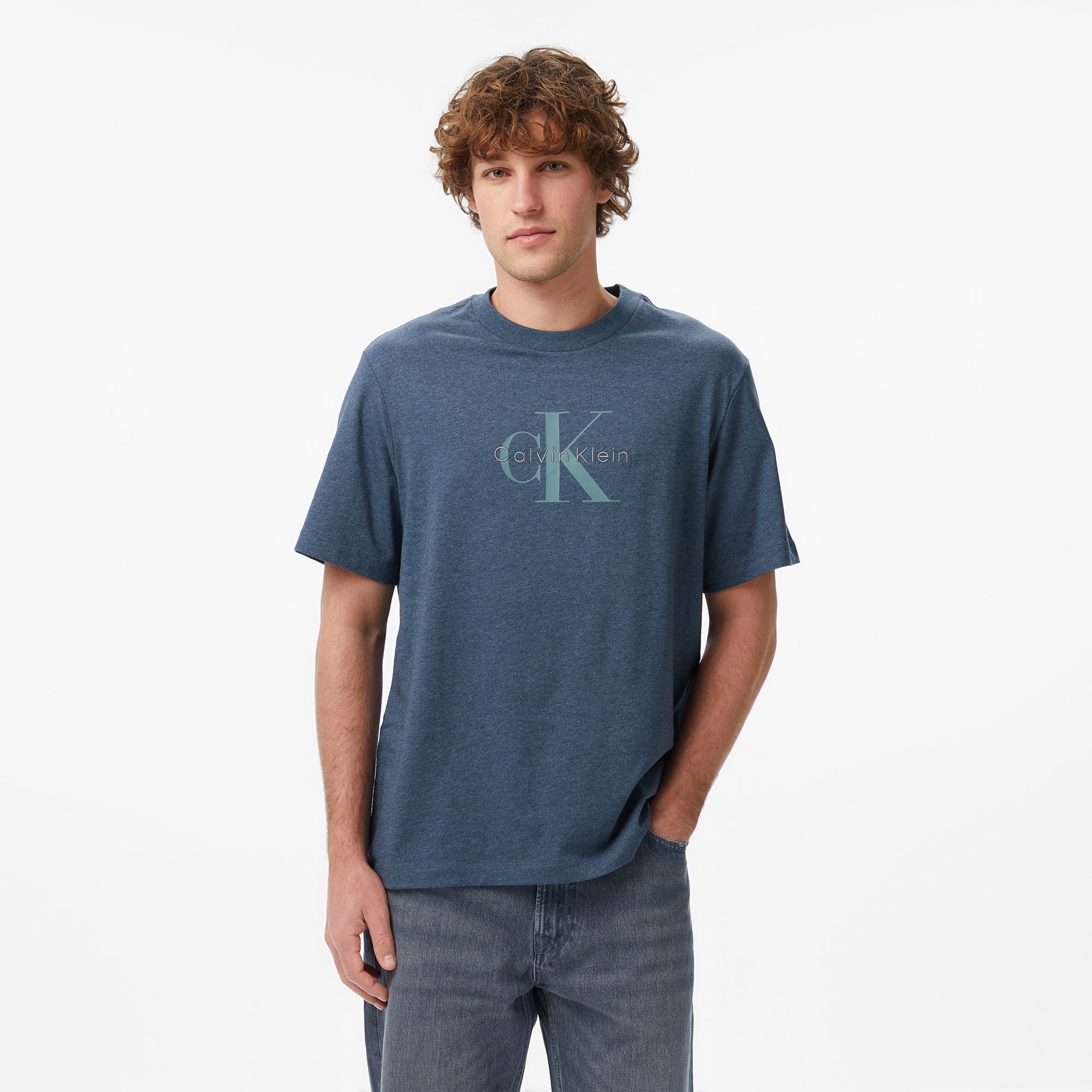 Calvin Klein Hero Monologo 20S Erkek Mavi T-Shirt