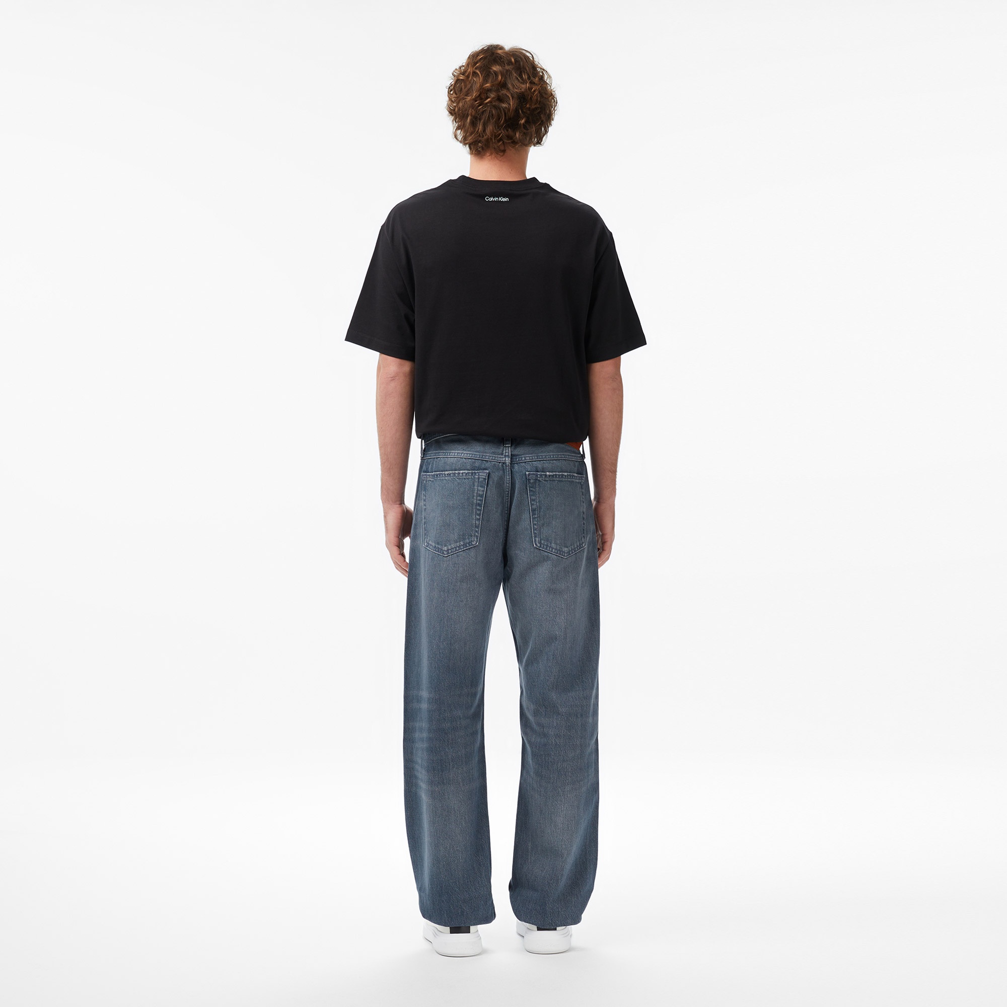 Calvin Klein 90S Straight Blue Ash Stone Erkek Gri Jean