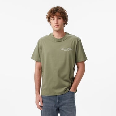  Calvin Klein 20S March Graphic Seasonal Erkek Haki T-Shirt