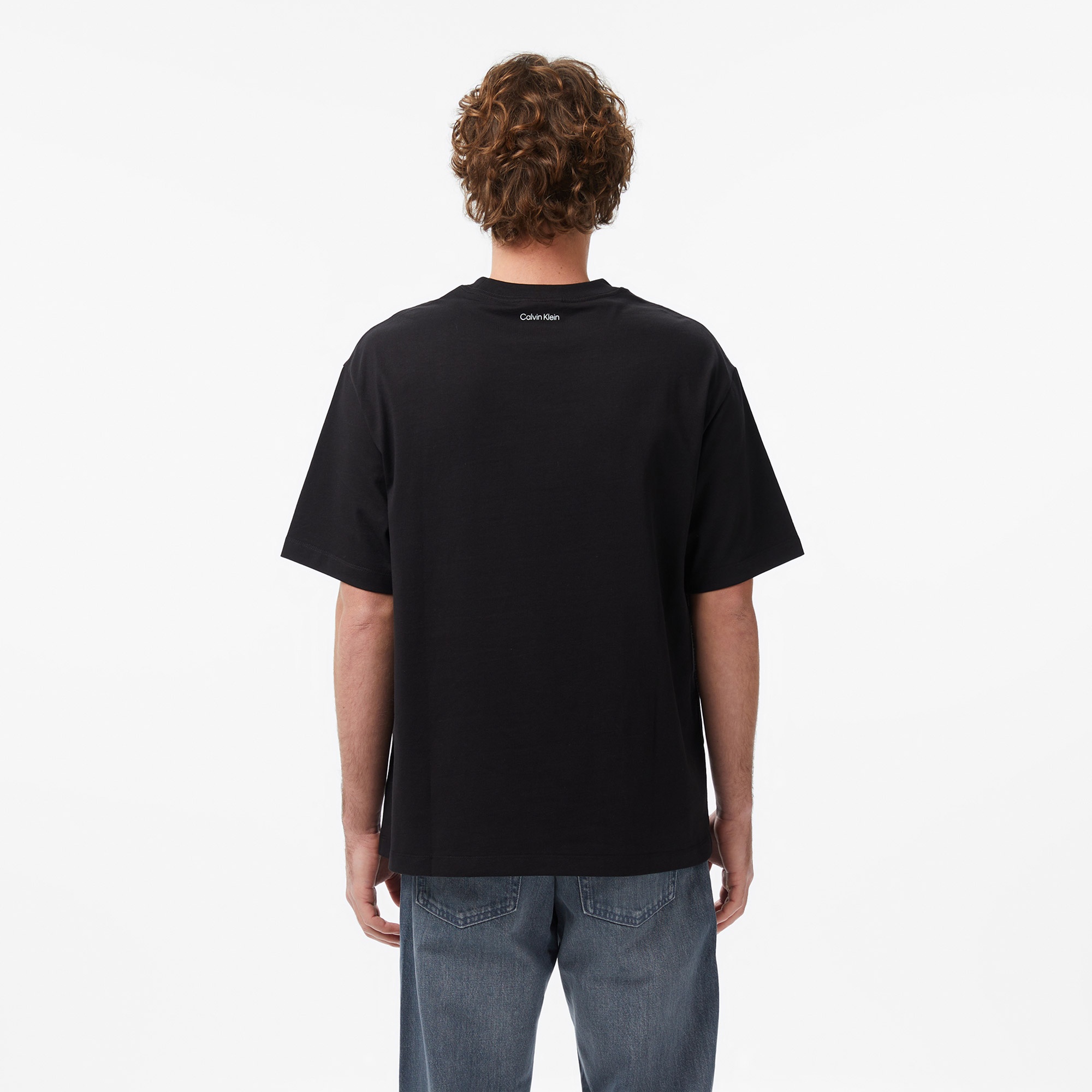 Calvin Klein 16S Diamond Grap Erkek Siyah T-Shirt