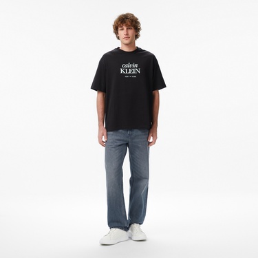  Calvin Klein 16S Diamond Grap Erkek Siyah T-Shirt