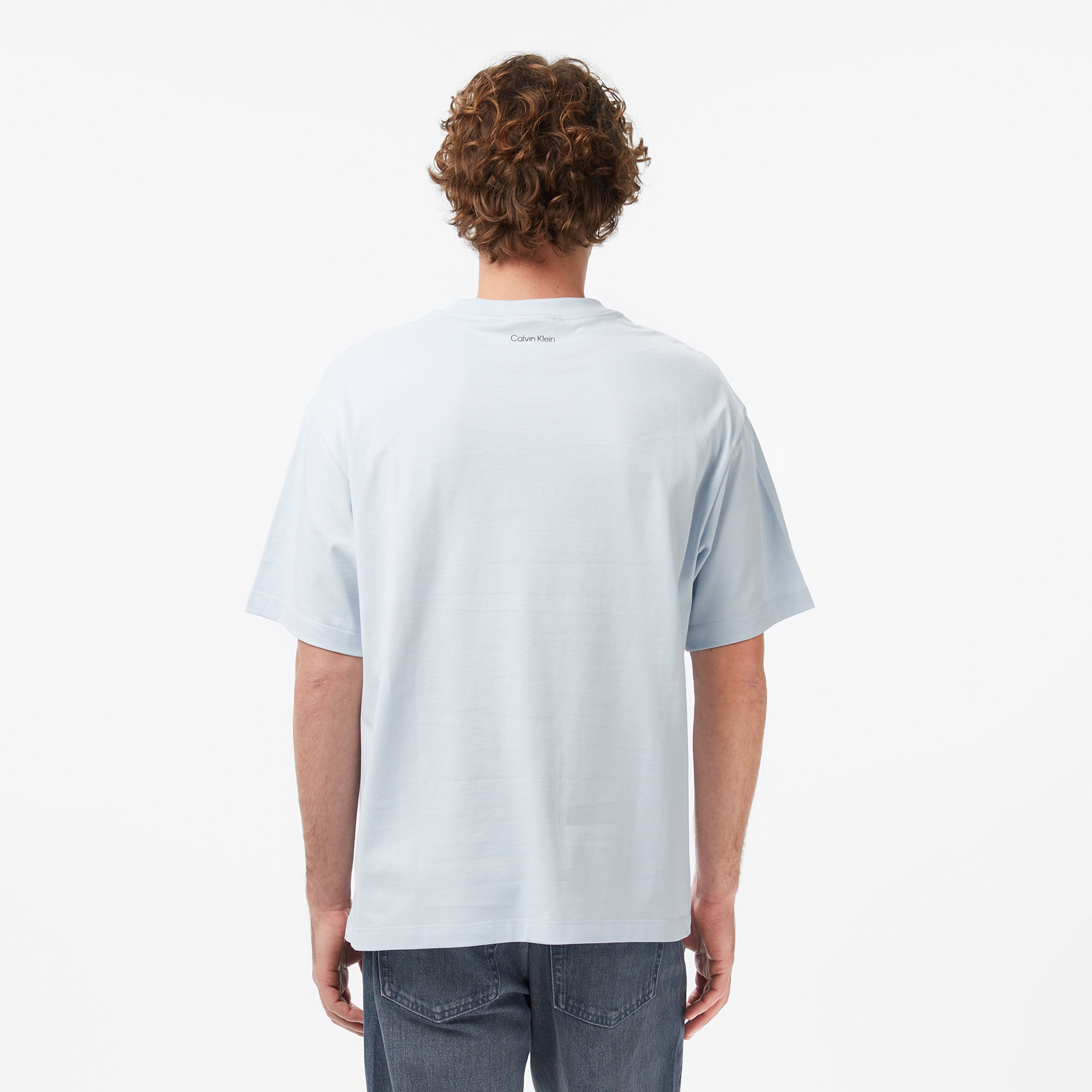 Calvin Klein 16S Diamond Grap Erkek Mavi T-Shirt