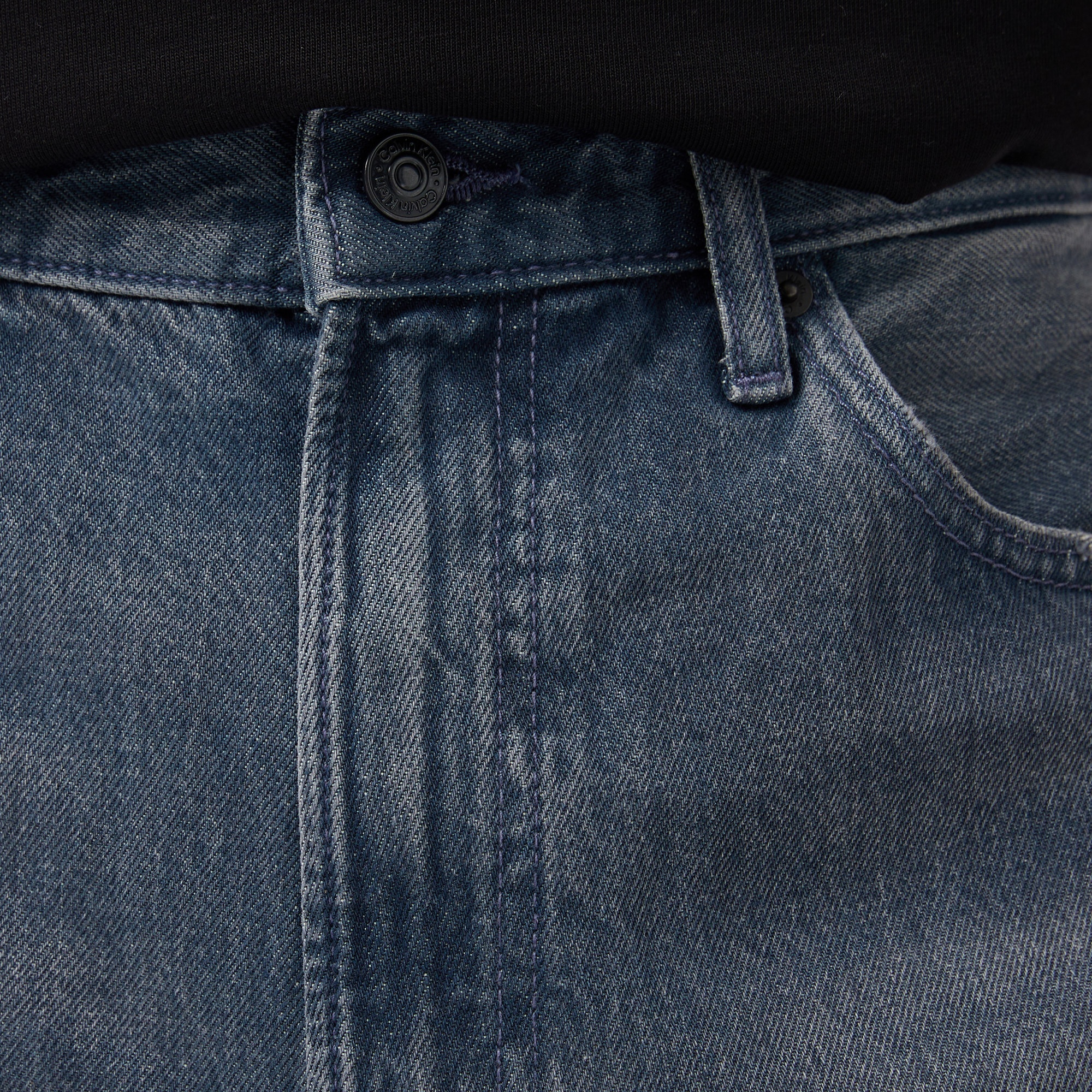 Calvin Klein 90S Straight Blue Ash Stone Erkek Gri Jean