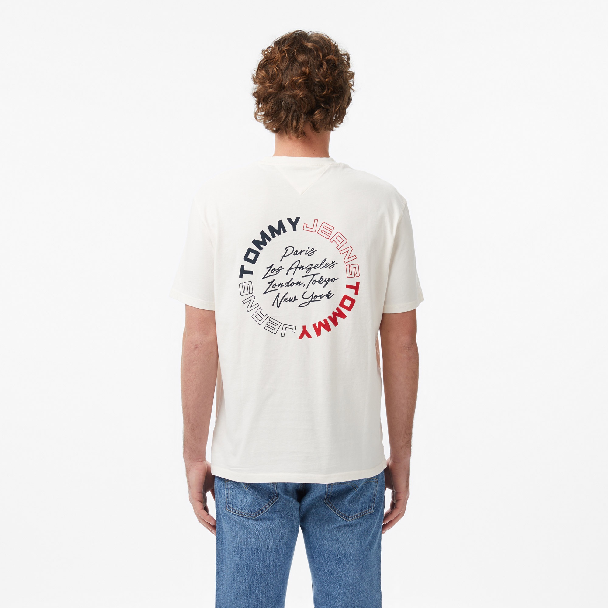 Tommy Hilfiger Signature Erkek Beyaz T-Shirt