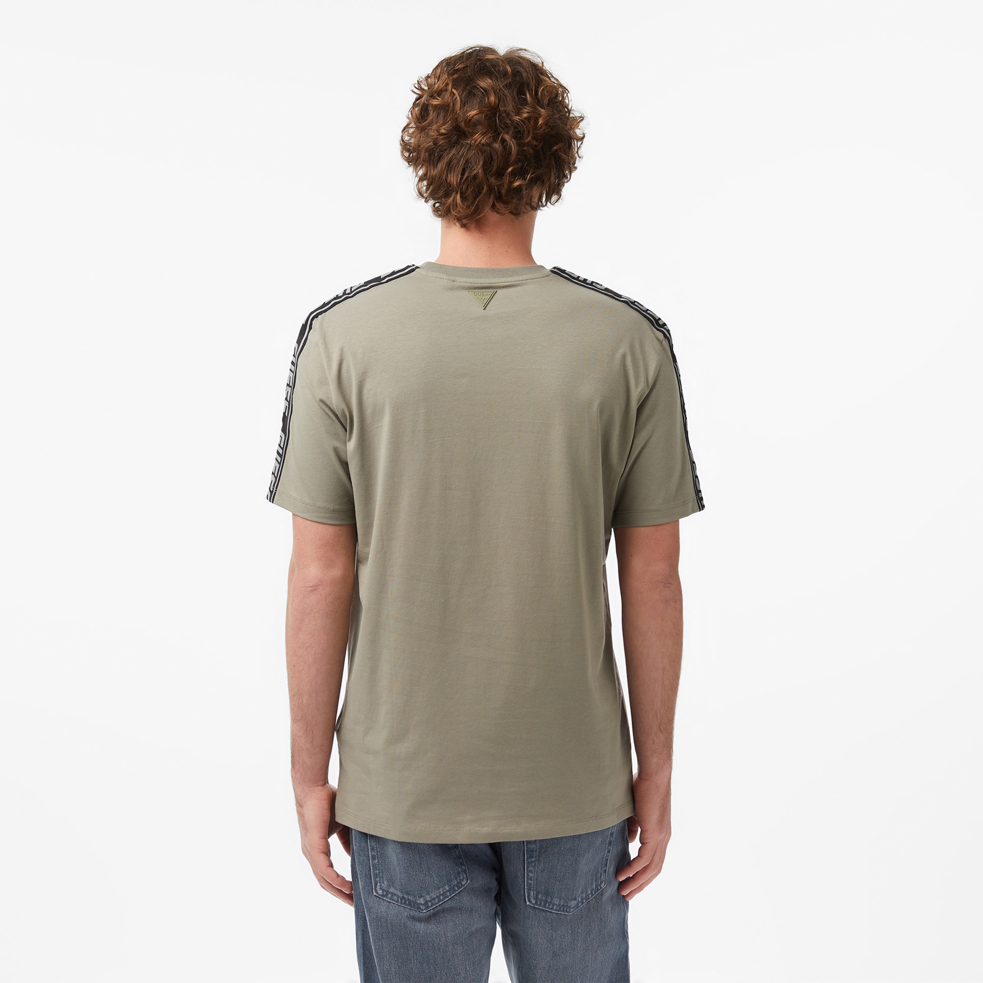 Guess Arlo Aktif Regular Fit Erkek Haki T-Shirt