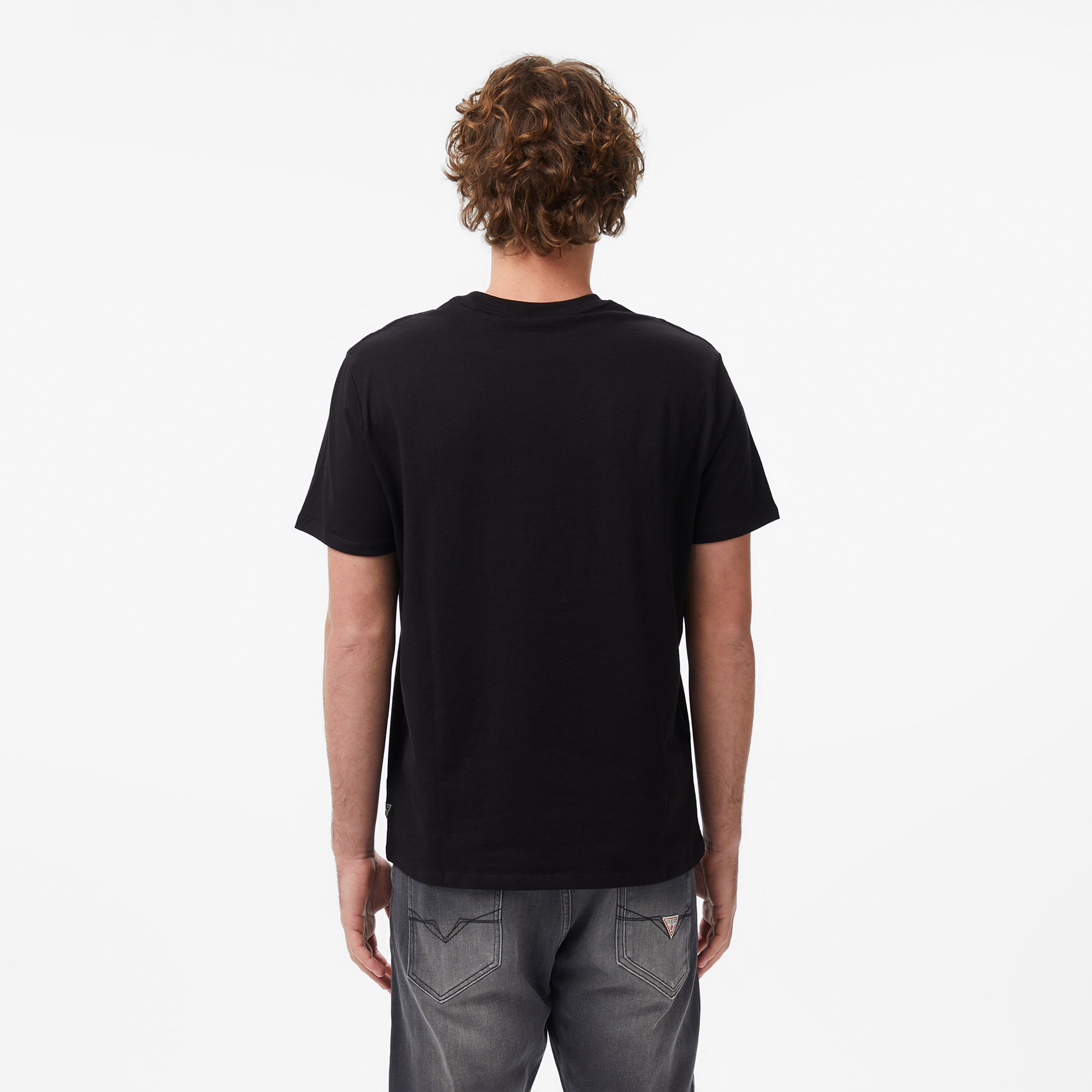 Guess Shimmer Regular Fit Erkek Siyah T-Shirt