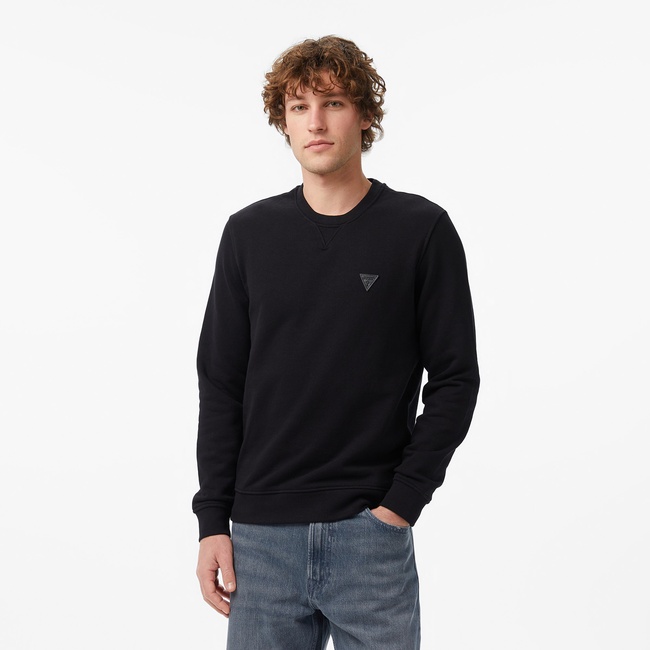  Guess Terry Erkek Siyah Sweatshirt