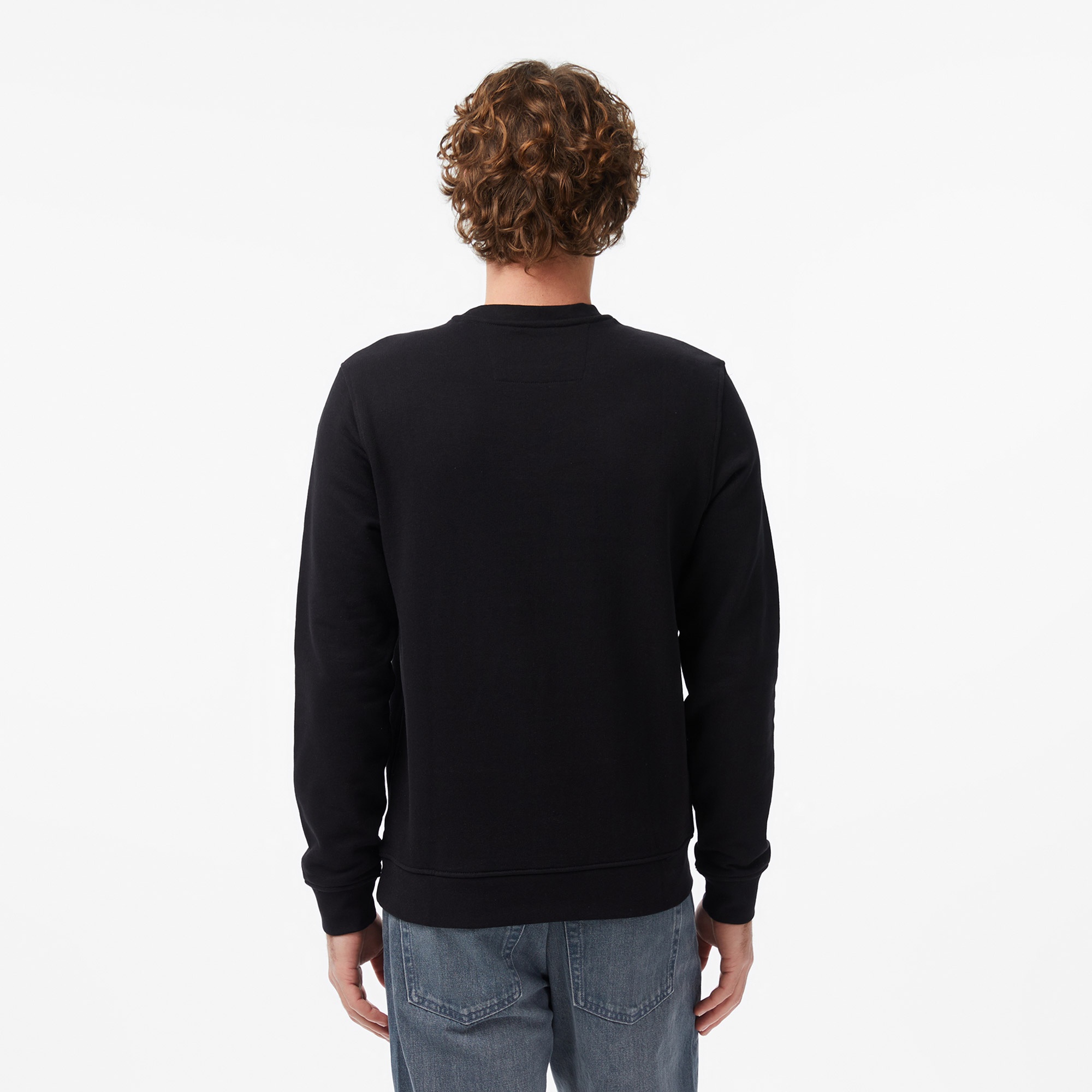 Guess Terry Erkek Siyah Sweatshirt