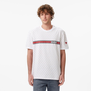  Guess Jamey Aktif Regular Fit Erkek Beyaz T-Shirt