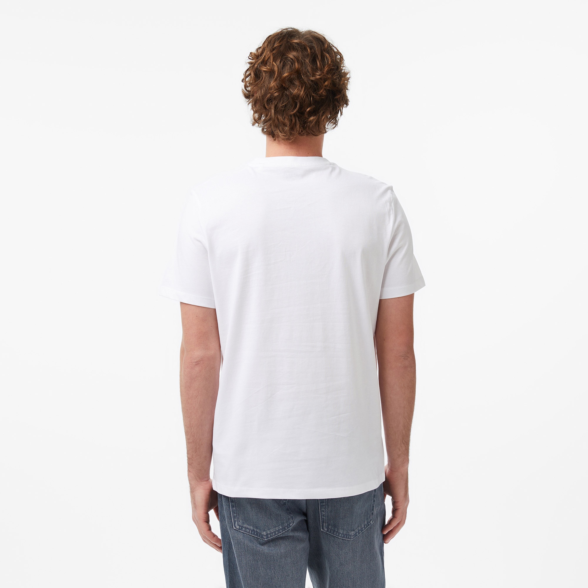 Guess Tiberio Aktif Oversize Fit Erkek Beyaz T-Shirt