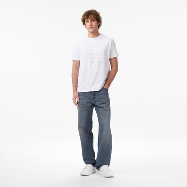  Guess Shimmer Regular Fit Erkek Beyaz T-Shirt