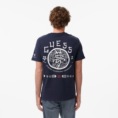  Guess Japanese Regular Fit Erkek Lacivert T-Shirt