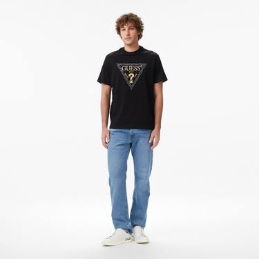  Guess Golden Regular Fit Erkek Siyah T-Shirt