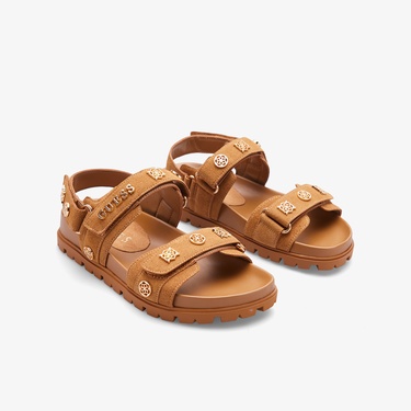  Guess Florizi Deri Kadın Kahverengi Sandalet