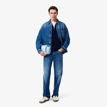  Erkek Regular Fit Fermuarlı Organik Pamuk Lacivert Hırka