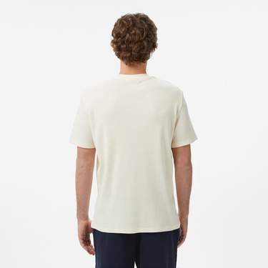  Calvin Klein Waffle Badge Crewnk Erkek Beyaz T-Shirt