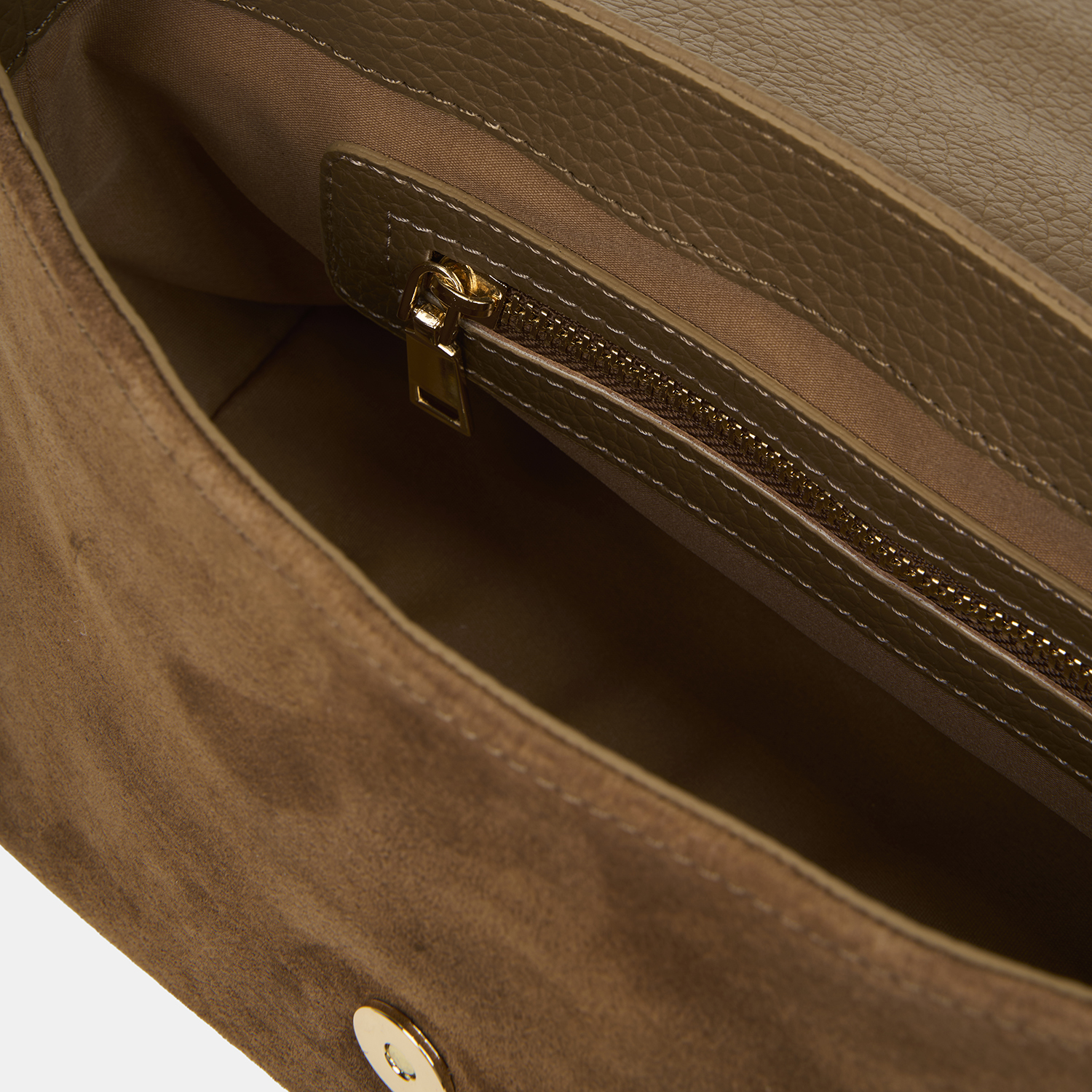 Kadın Vizon Ayarlanabilir Askılı Süet Omuz Çantası