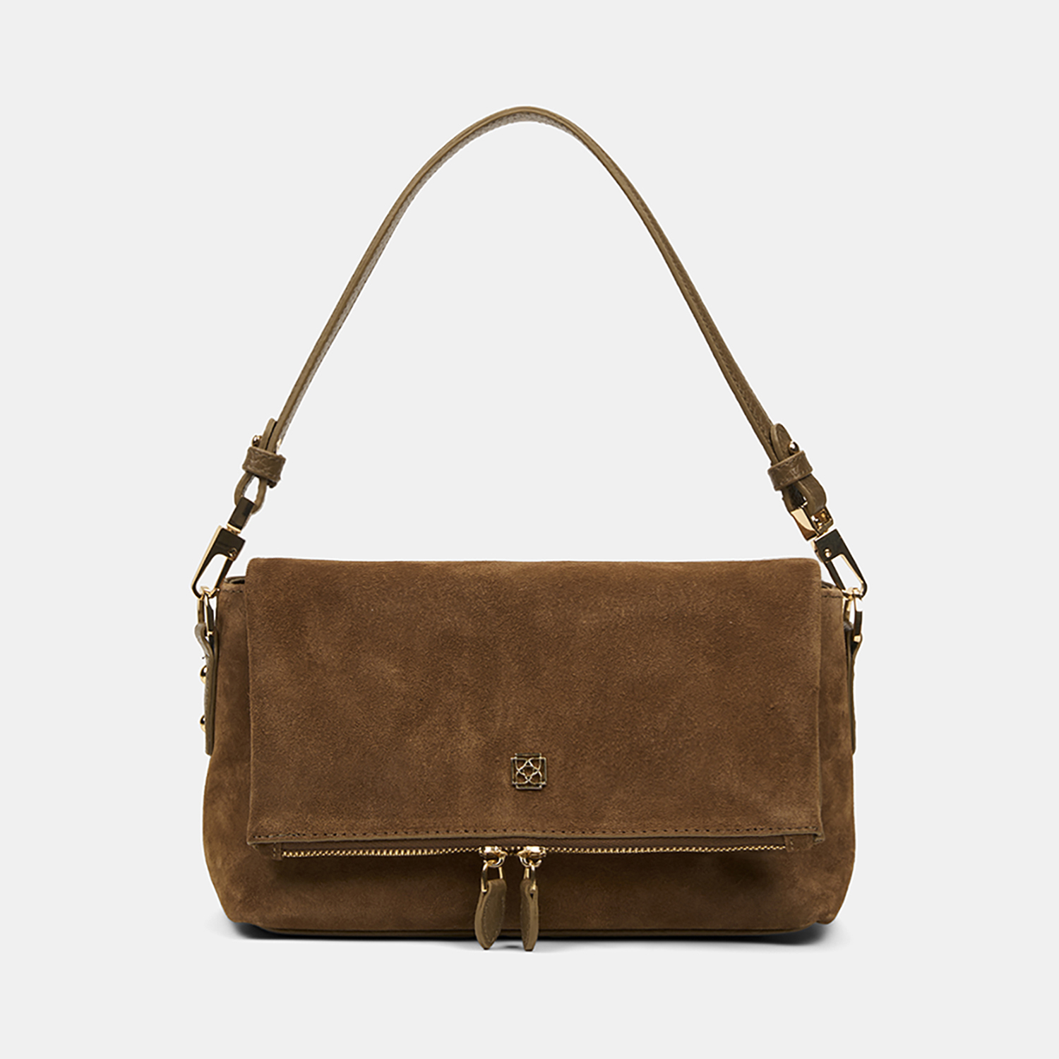 Kadın Vizon Ayarlanabilir Askılı Süet Omuz Çantası