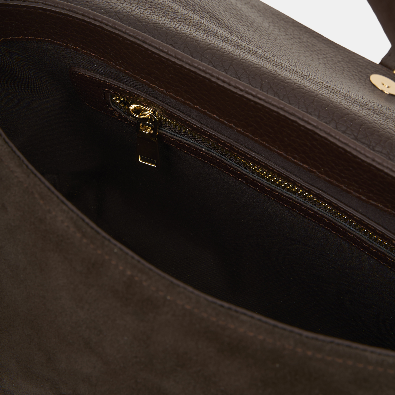  Kadın Acı Kahve Ayarlanabilir Askılı Süet Omuz Çantası