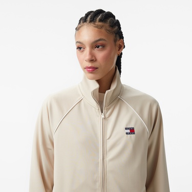  Tommy Hilfiger Badge Kadın Bej Ceket