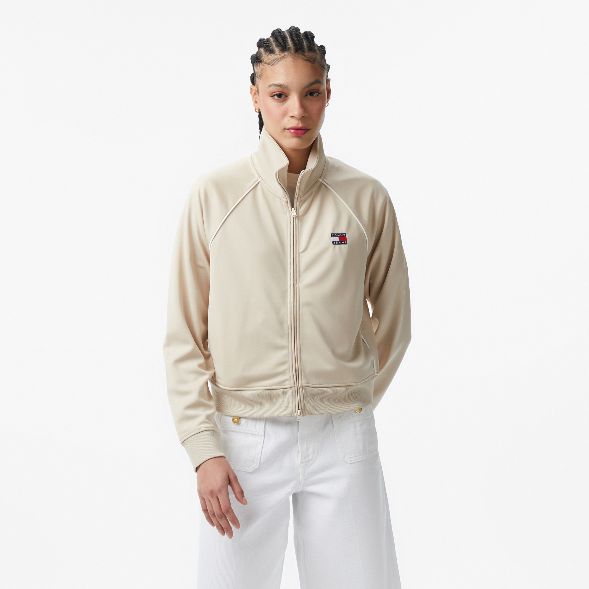  Tommy Hilfiger Badge Kadın Bej Ceket