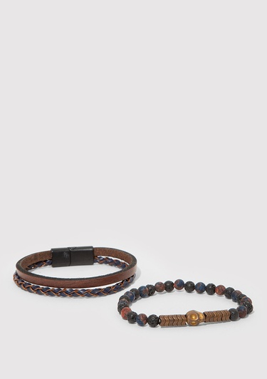  Mavi 2li Kahverengi Bileklik 0912292-24367