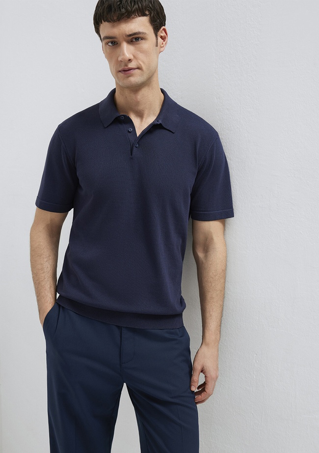  Mavi Lacivert Triko Polo 0710248-83699