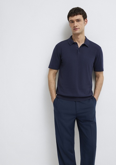  Mavi Lacivert Triko Polo 0710248-83699