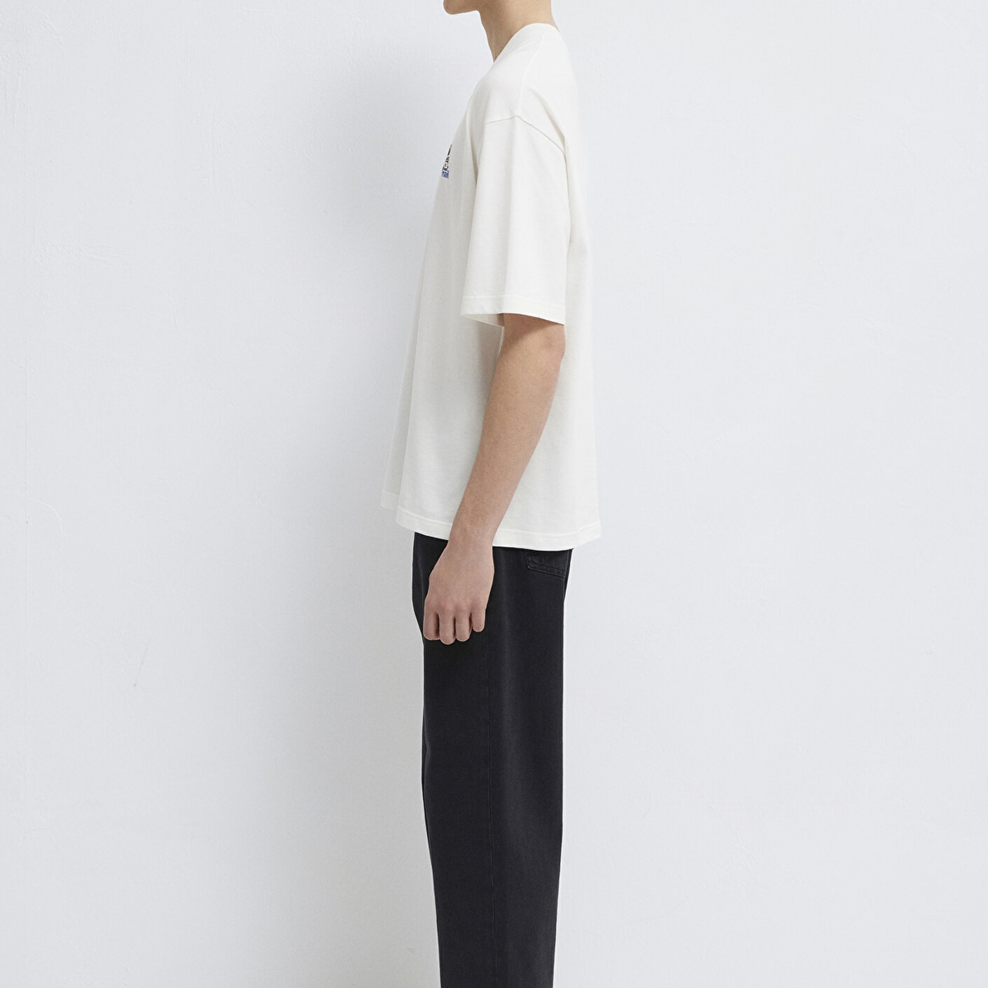 Mavi Mavi Logo Baskılı Ekru Tişört Oversize / Geniş Kesim 0613178-70057