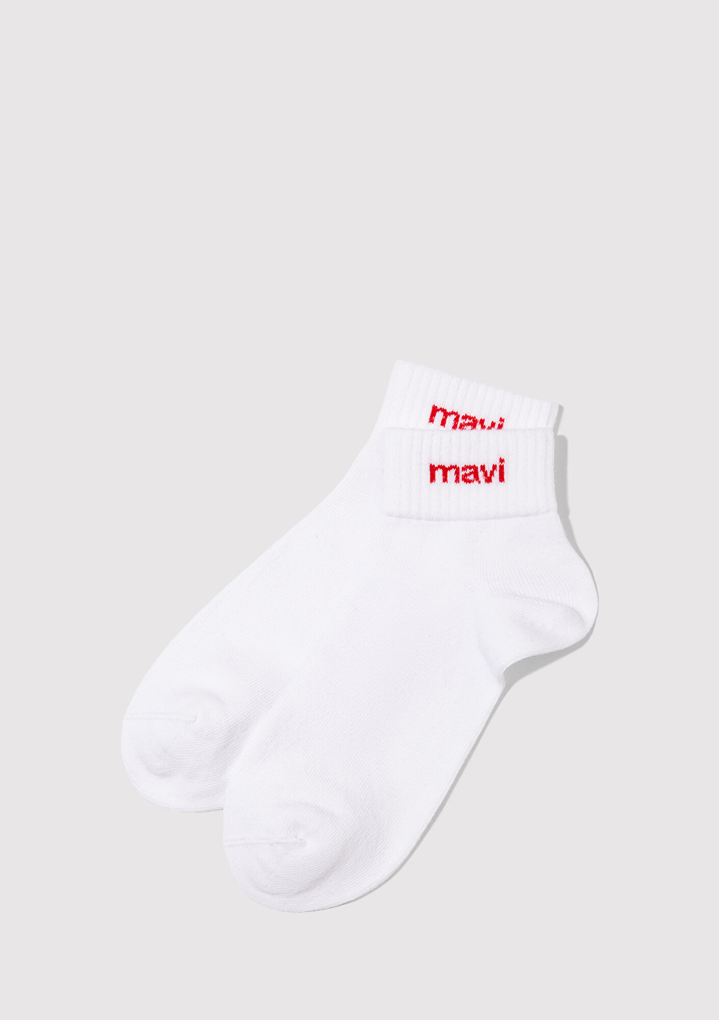 Mavi Mavi Logo Detaylı Beyaz Patik Çorap 1910331-23248