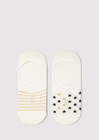  Mavi Beyaz Babet Çorap 1913775-620