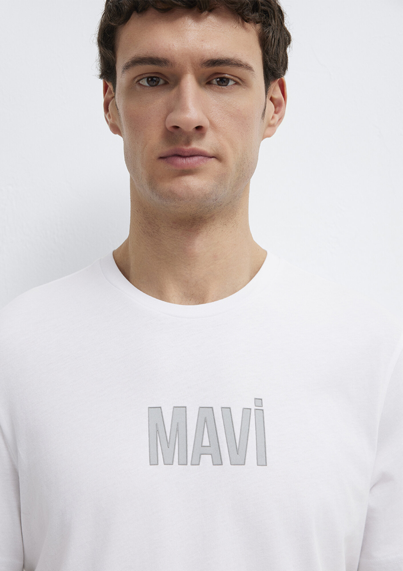  Mavi Mavi Baskılı Beyaz Tişört Regular Fit / Normal Kesim 0613186-620