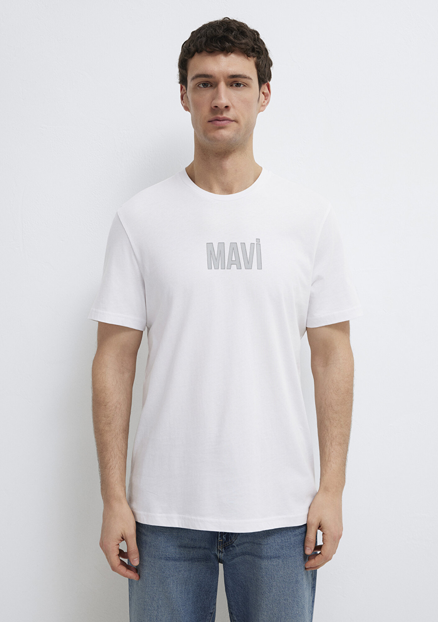 Mavi Mavi Baskılı Beyaz Tişört Regular Fit / Normal Kesim 0613186-620