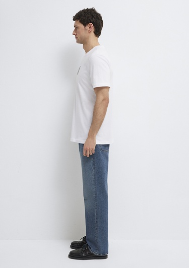  Mavi Mavi Baskılı Beyaz Tişört Regular Fit / Normal Kesim 0613186-620