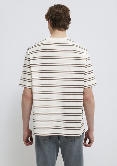  Mavi Çizgili Tişört Relaxed Fit / Rahat Kesim 0613175-70056