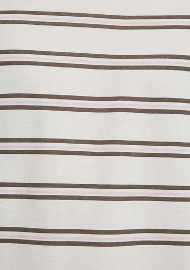  Mavi Çizgili Tişört Relaxed Fit / Rahat Kesim 0613175-70056