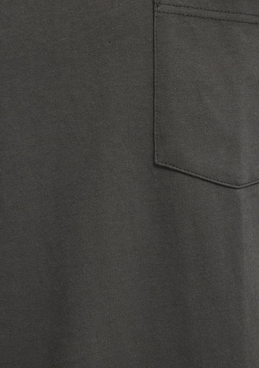  Mavi Cep Detaylı Yeşil Basic Tişört Loose Fit / Bol Rahat Kesim 066248-71553