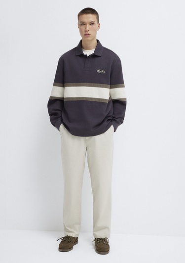  Mavi Beli Lastikli Bej Pantolon 0010610-70144