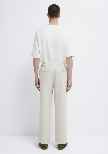  Mavi Beli Lastikli Bej Pantolon 0010610-70144