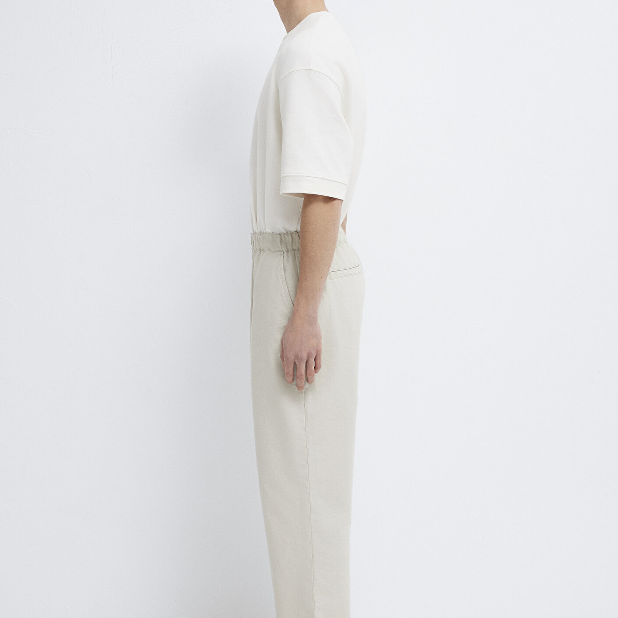 Mavi Beli Lastikli Bej Pantolon 0010610-70144