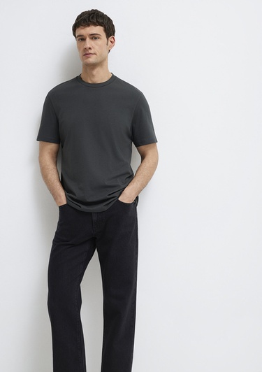  Mavi Antrasit Basic Tişört Regular Fit / Normal Kesim 0613477-70092