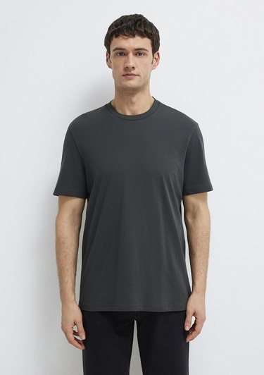  Mavi Antrasit Basic Tişört Regular Fit / Normal Kesim 0613477-70092