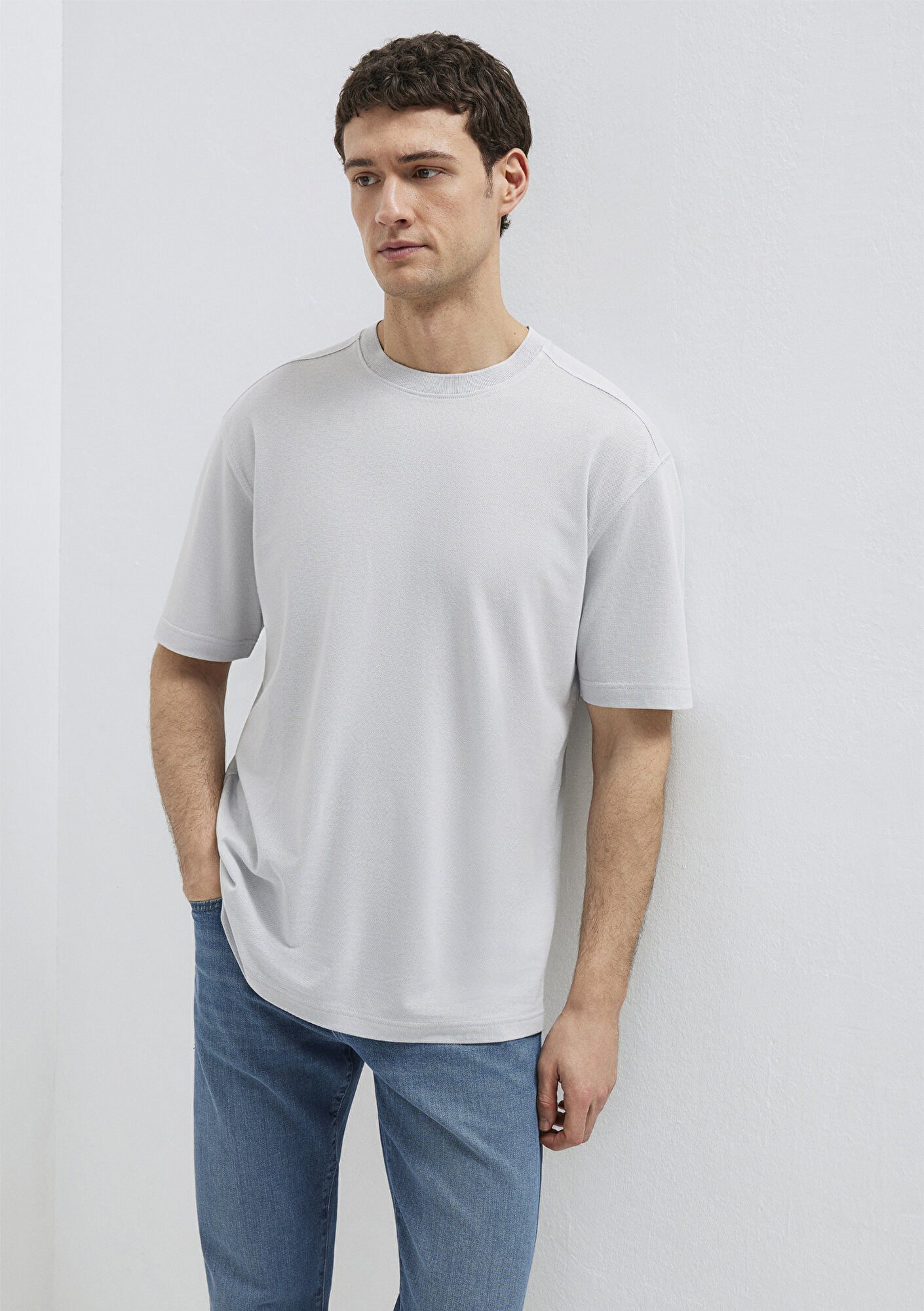 Mavi Mavi Black (TENCEL™) Liyosel Karışımlı Açık Mavi Tişört Loose Fit / Bol Rahat Kesim 0613468-70802