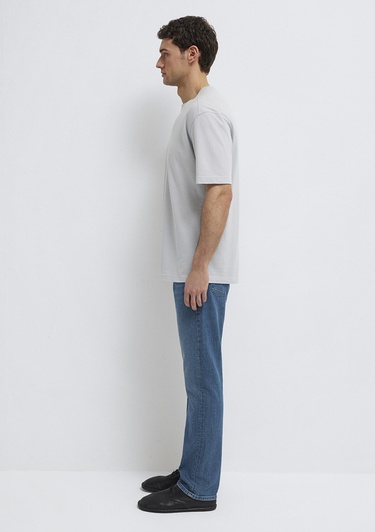  Mavi Mavi Black (TENCEL™) Liyosel Karışımlı Açık Mavi Tişört Loose Fit / Bol Rahat Kesim 0613468-70802