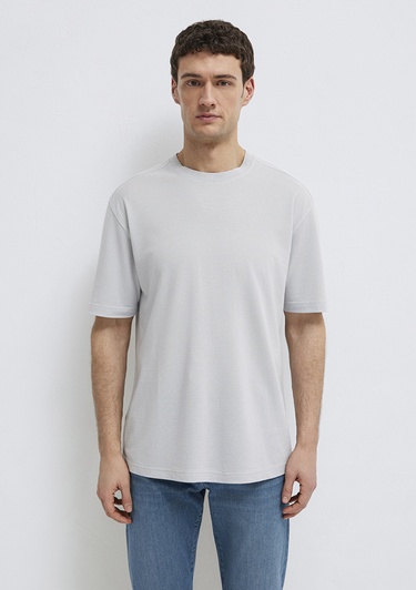  Mavi Mavi Black (TENCEL™) Liyosel Karışımlı Açık Mavi Tişört Loose Fit / Bol Rahat Kesim 0613468-70802