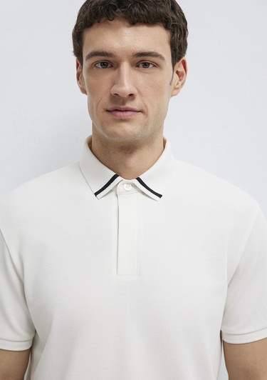  Mavi Mavi Black Ekru Polo Tişört Regular Fit / Normal Kesim 0613358-70057