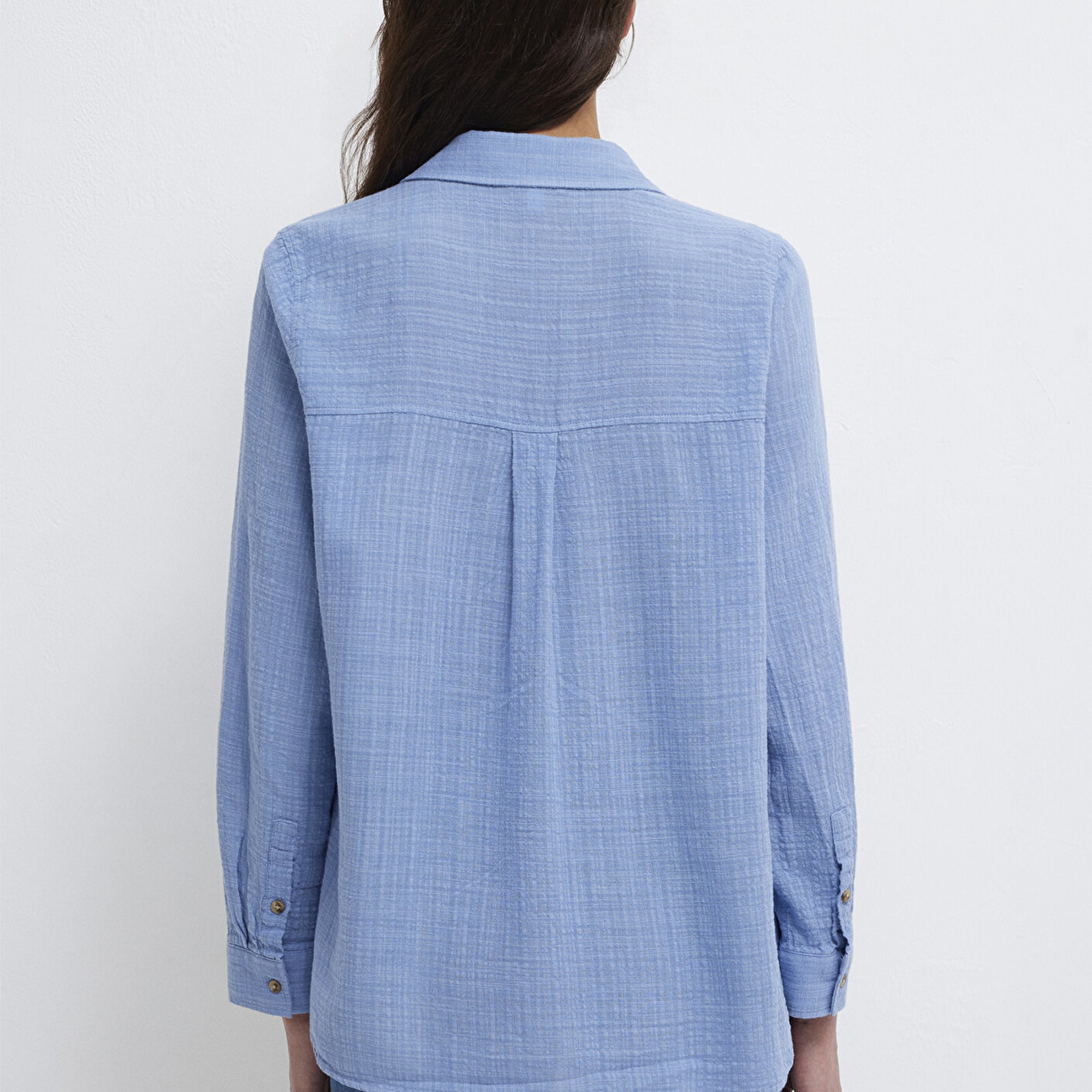 Mavi Mavi Gömlek Loose Fit / Bol Rahat Kesim 1211114-70853