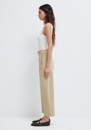  Mavi Kemerli Bej Pantolon 1011183-70153