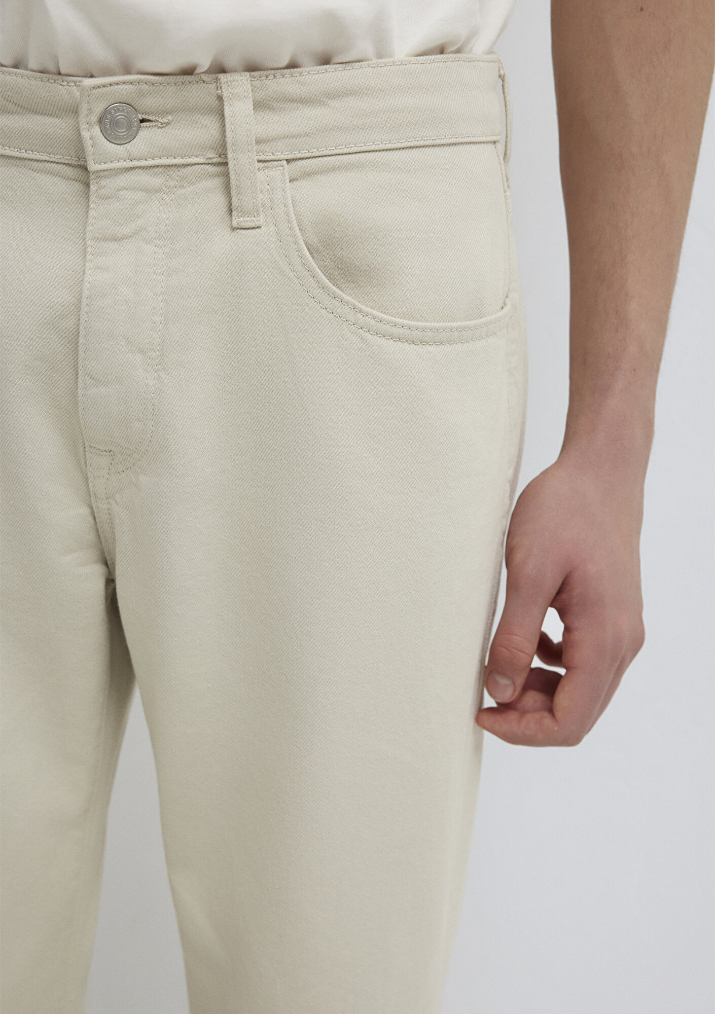  Mavi Lisbon Ekru Gabardin Pantolon 0010039-A3058